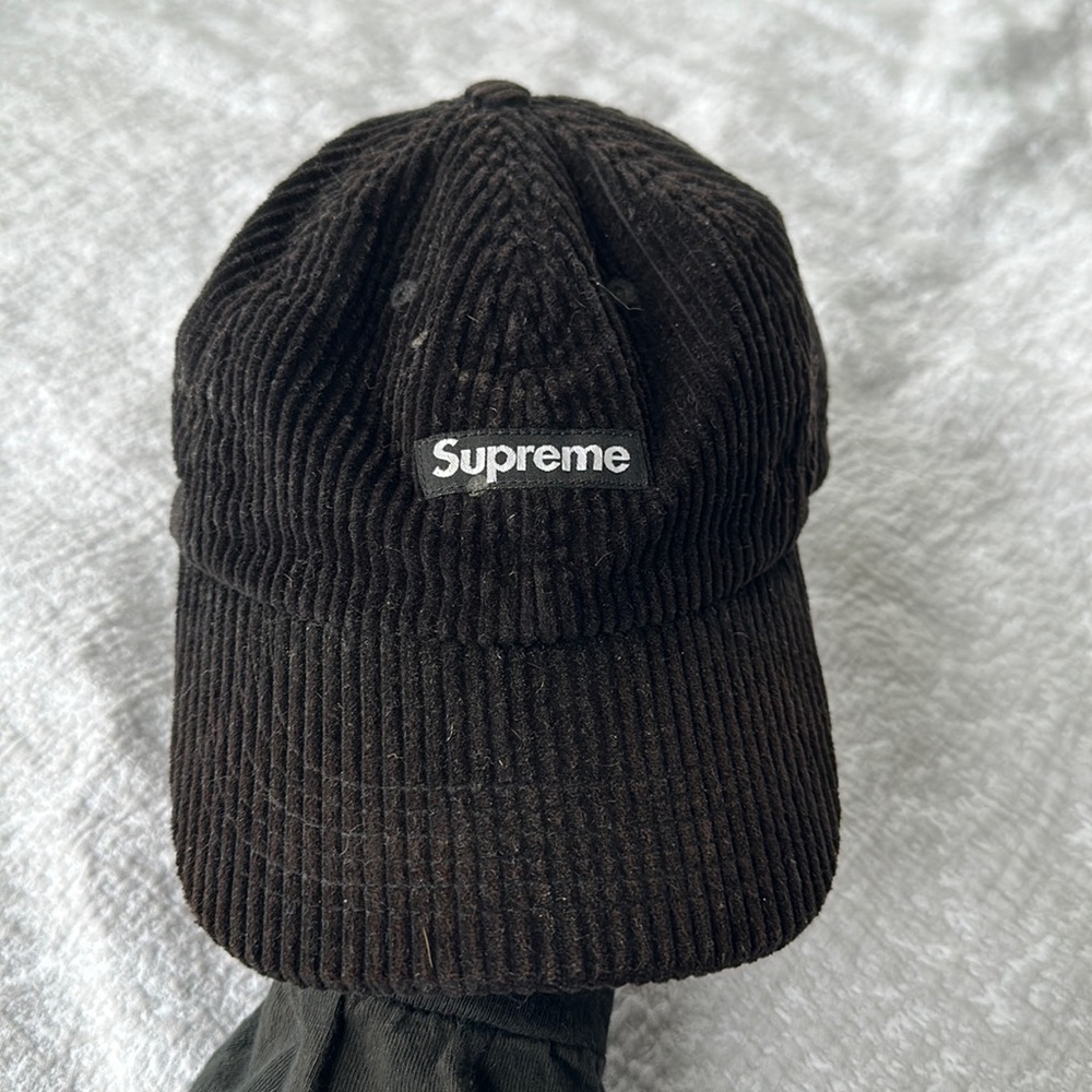 Supreme Cap Hat corduroy black